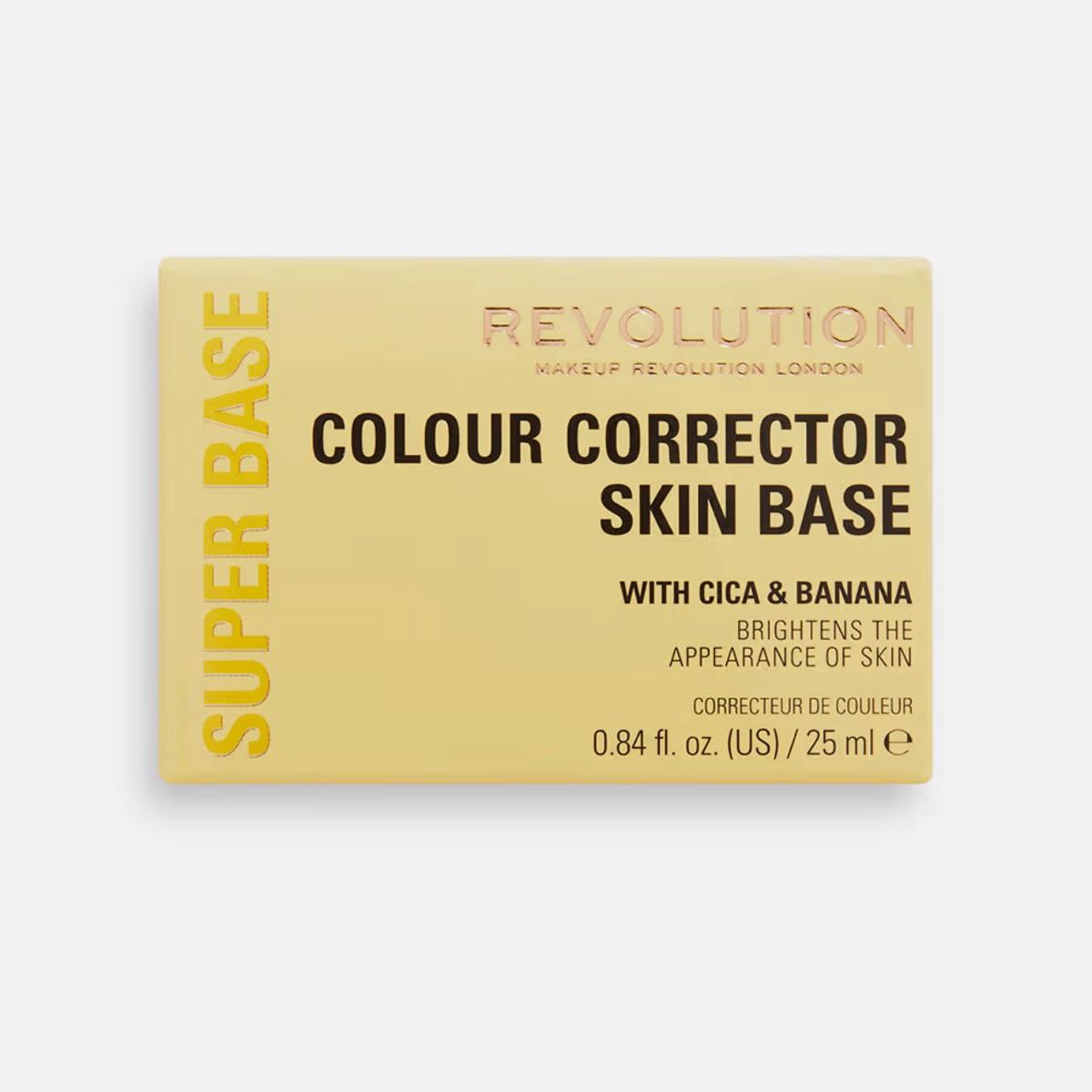 Revolution Superbase Colour Corrector Skin Base-Yellow With Cica and Banana