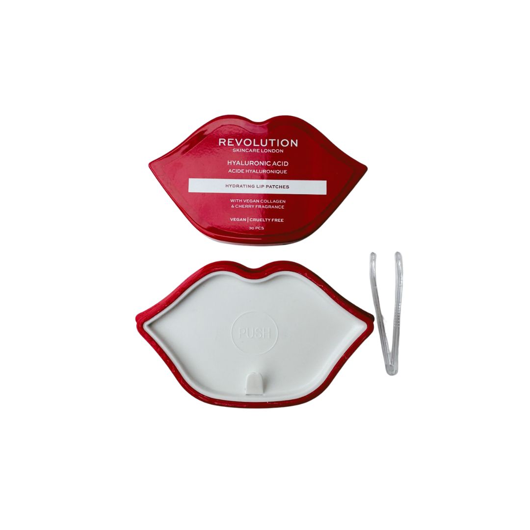 Revolution Hydrating Lip Patches with Hyaluronic Acid Vegan Collagen and Cherry Fragrance